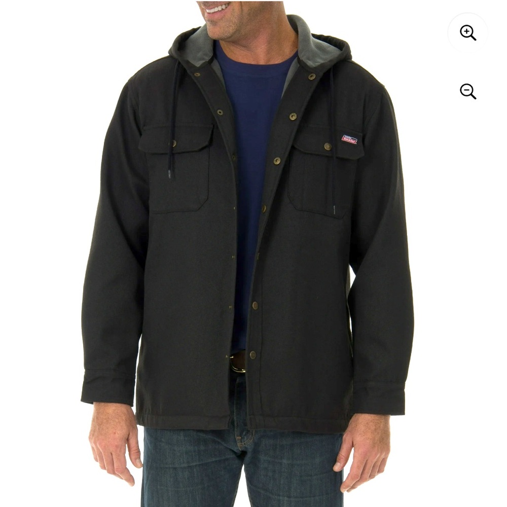 Genuine Dickies Men’s Hooded Polar Fleece Lined Work Jacket Sz M